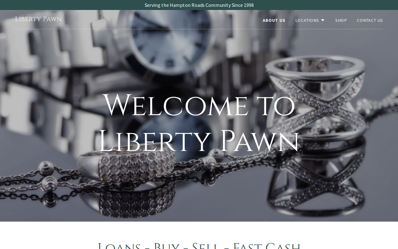 Liberty Pawn website preview