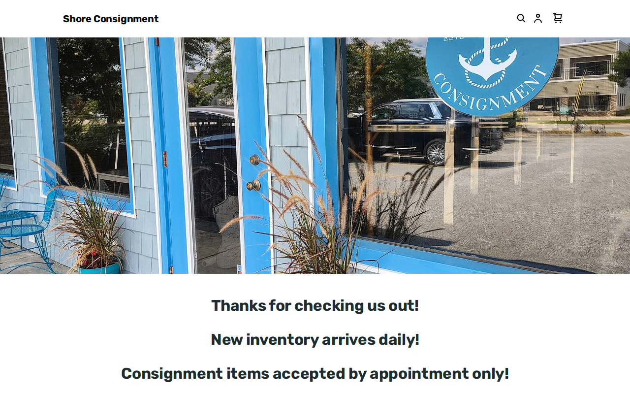 Shore Consignment website preview