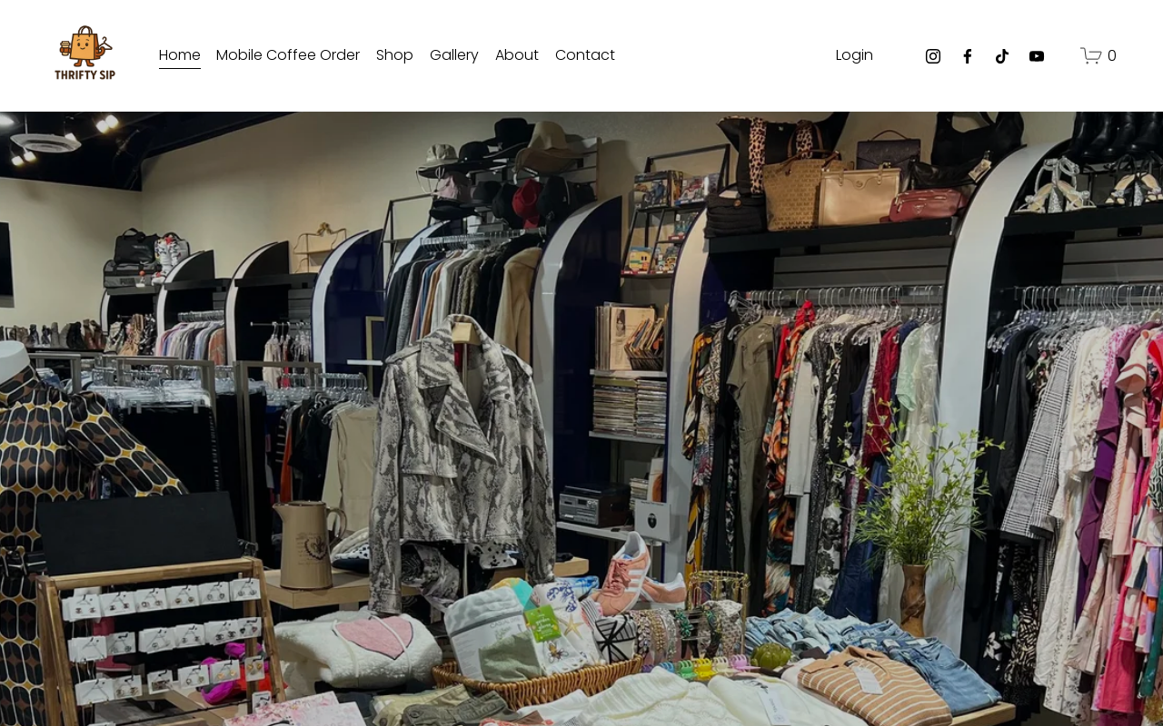 Thrifty Sip website preview
