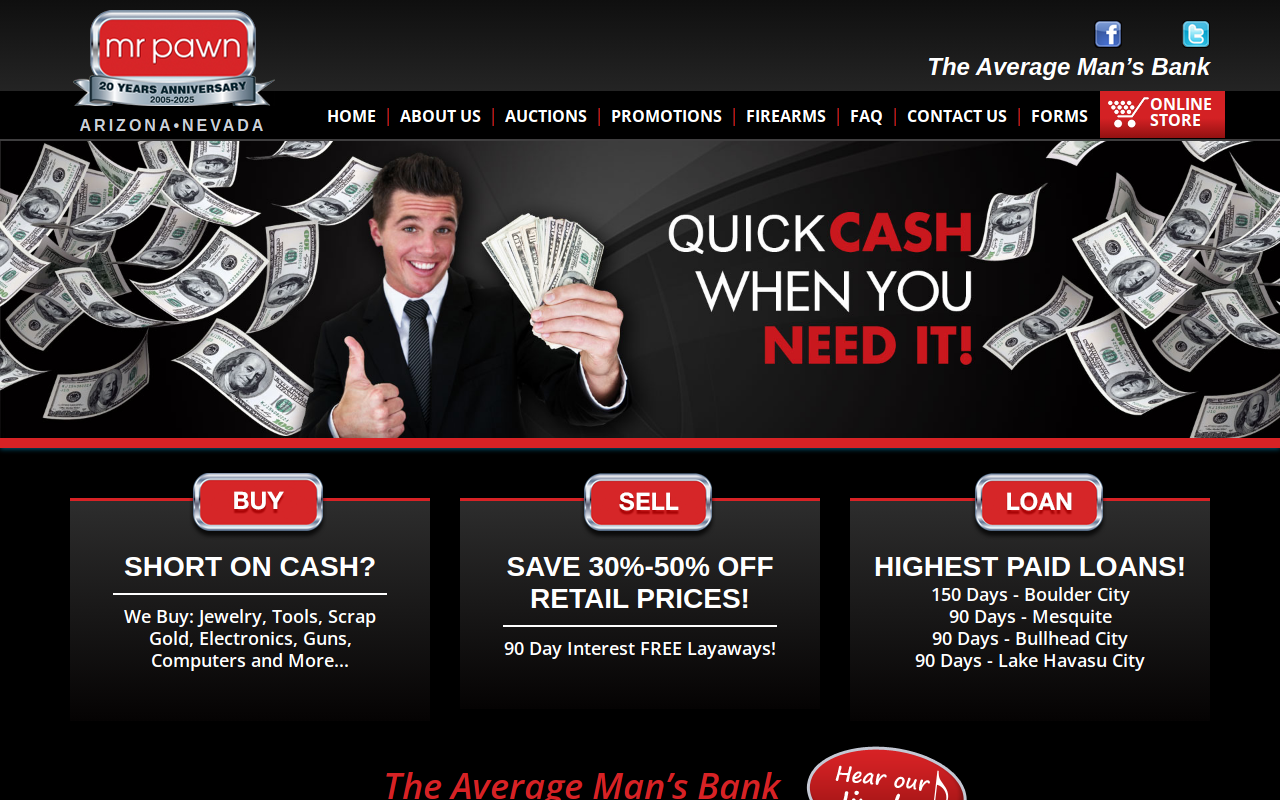 Mr Pawn website preview