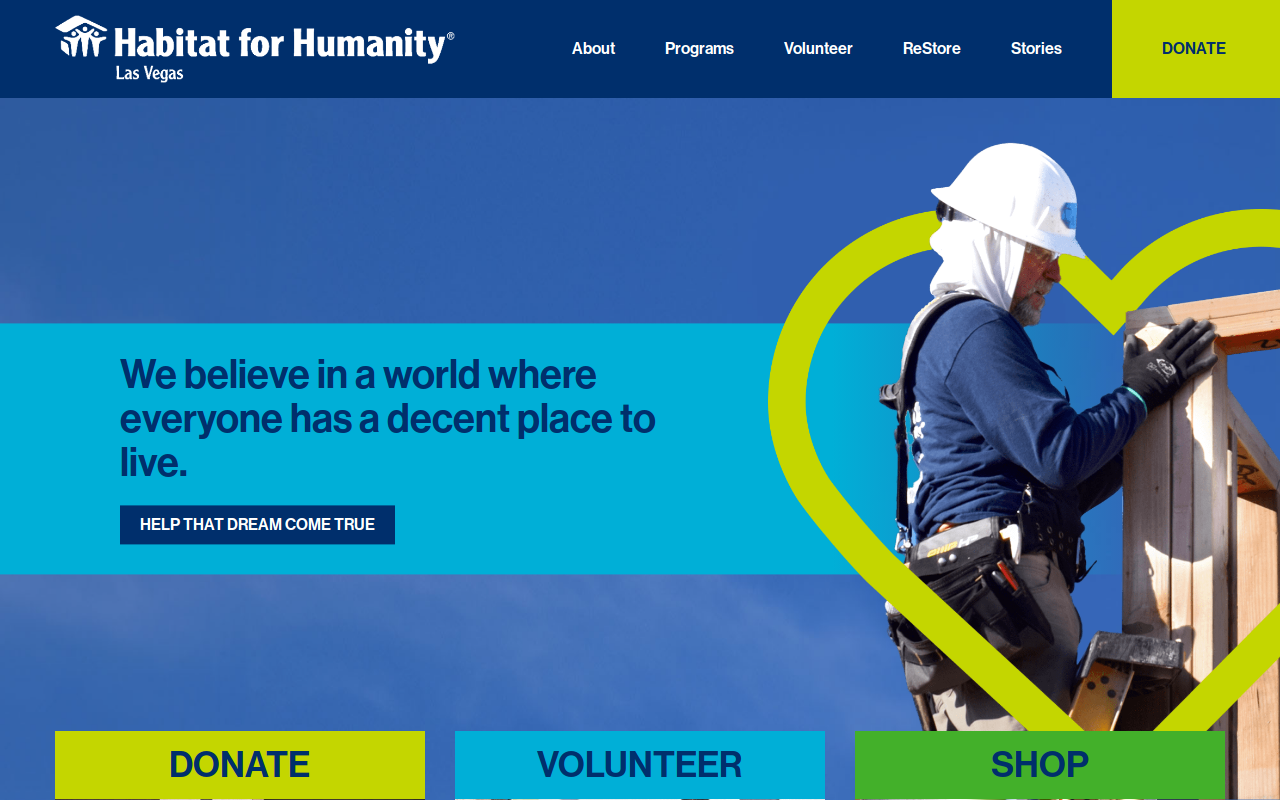 Habitat For Humanity Las Vegas website preview