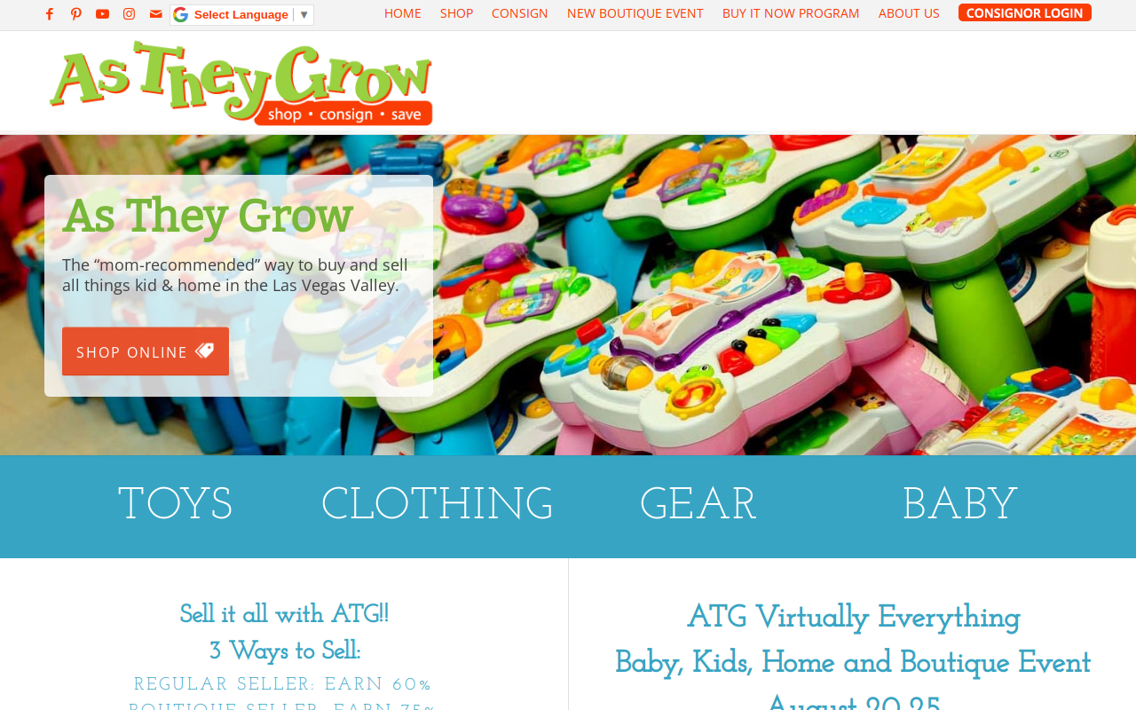As They Grow...Kids' Consignment Sale of Las Vegas website preview