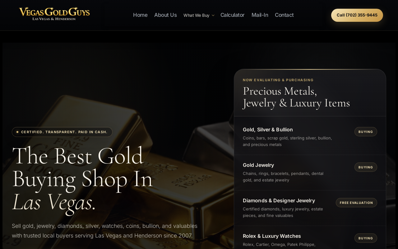 Vegas Gold Guys website preview