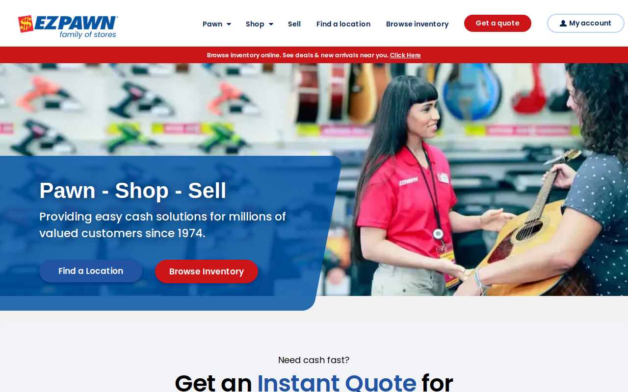 Ezpawn (1241 North Boulder Highway, Henderson) website preview