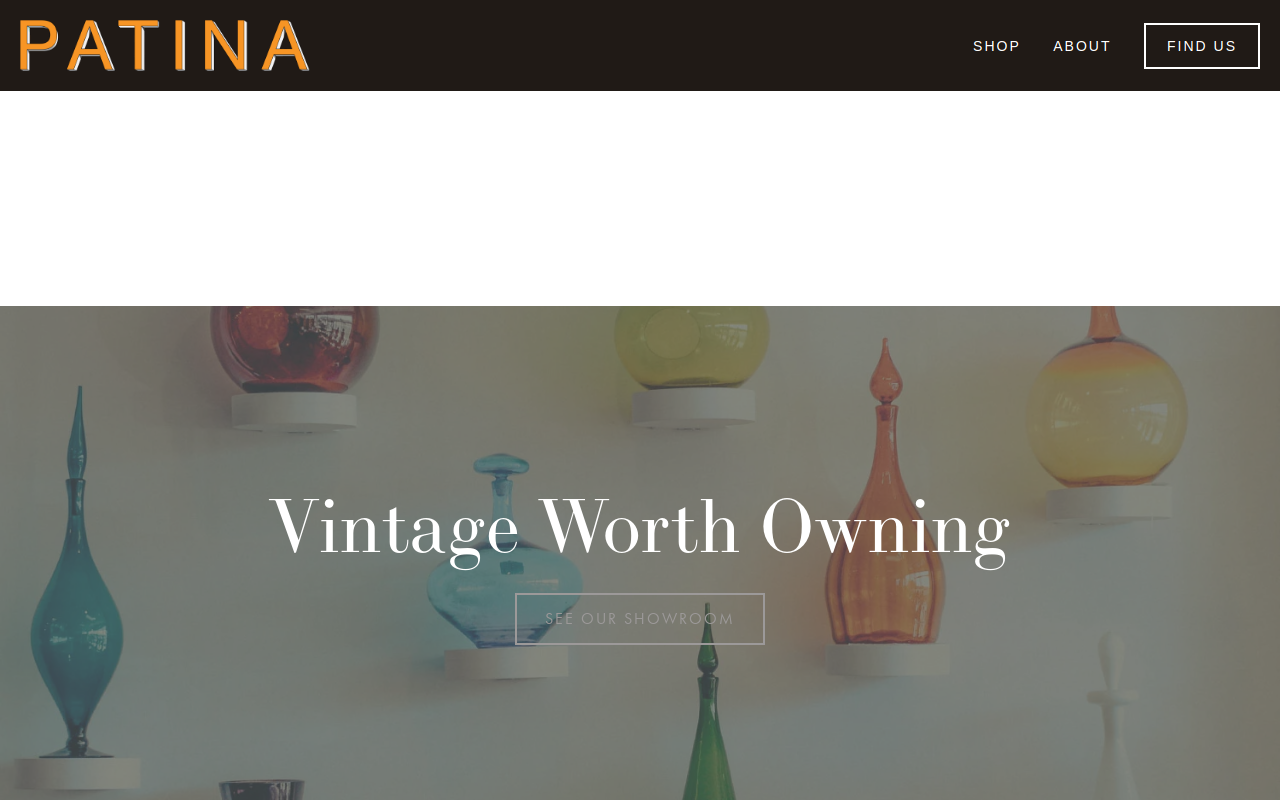 Patina website preview