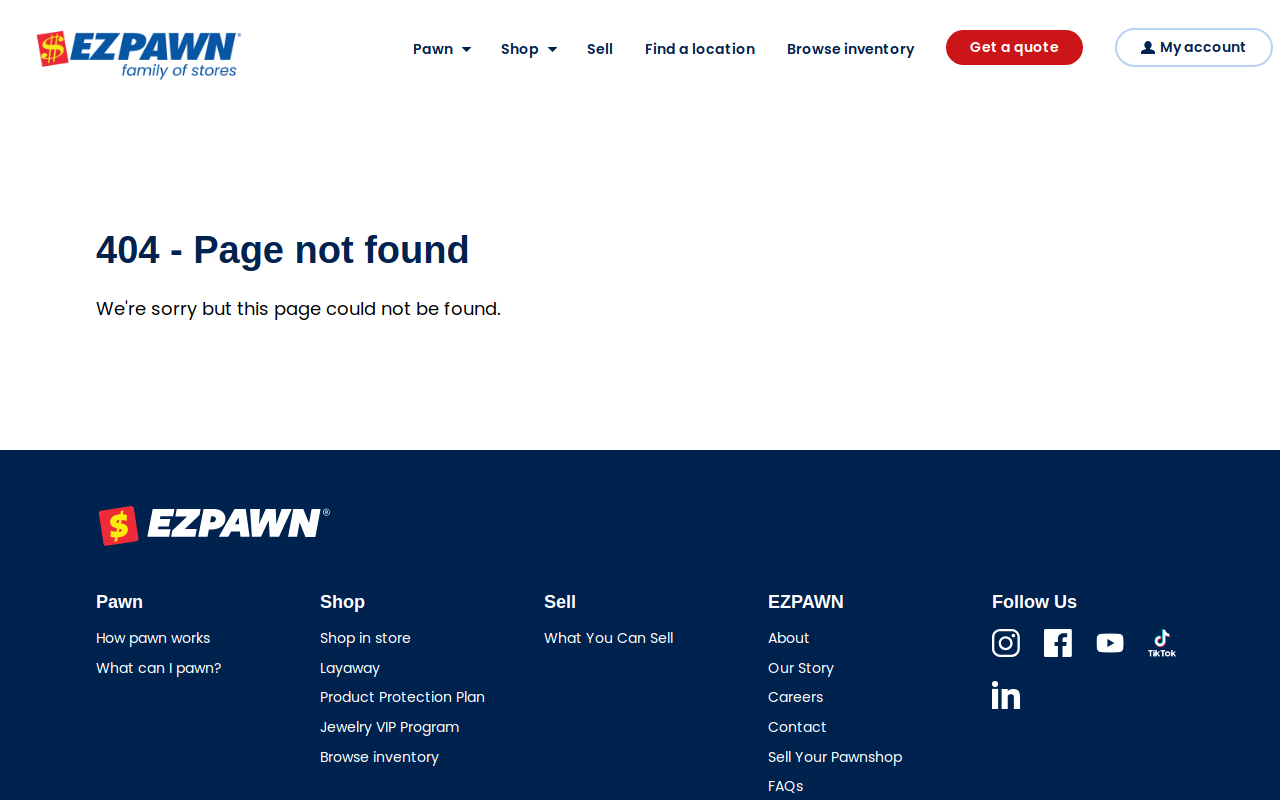 EZ Pawn Shop website preview