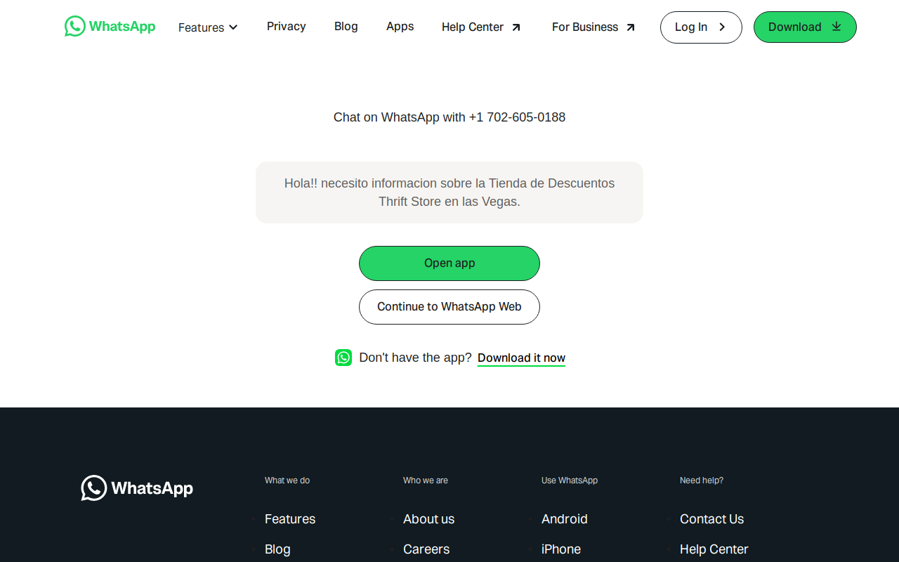Thrift Store - Las Vgeas website preview