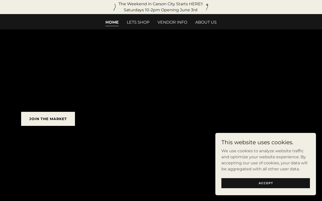 Downtown Vintage Market website preview