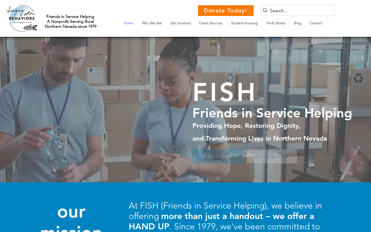 Fish Thrift Store - Minden website preview