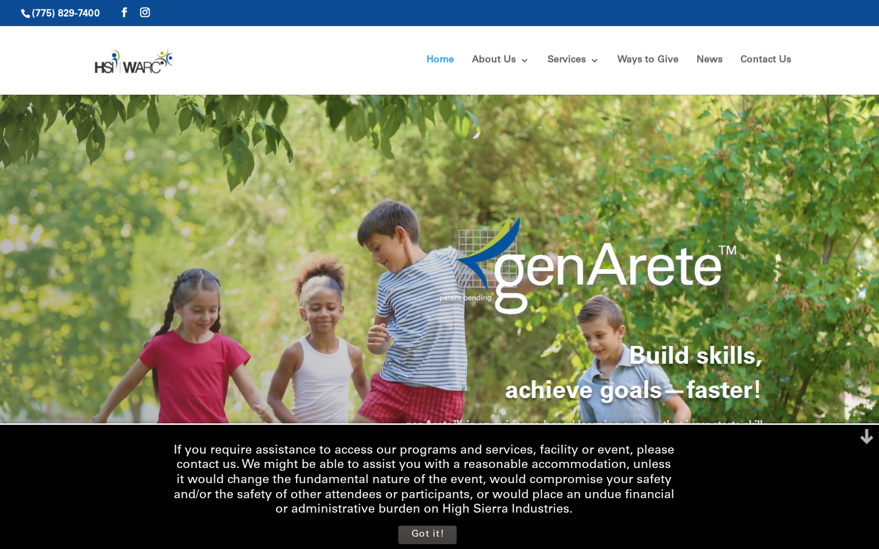 Washoe Ability Resource Center-Thrift Store website preview