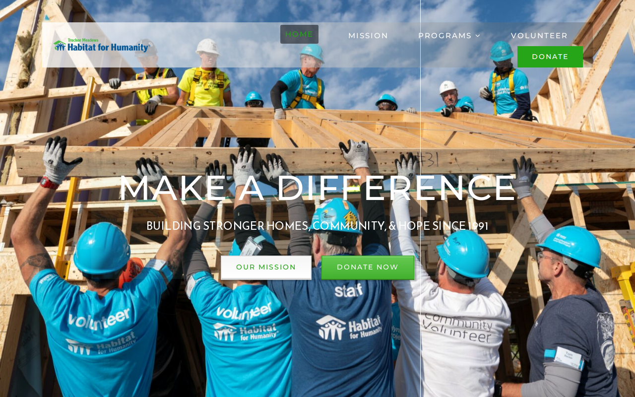 Truckee Meadows Habitat For Humanity website preview
