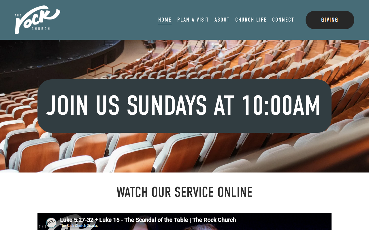 The Rock Church Thrift Store website preview