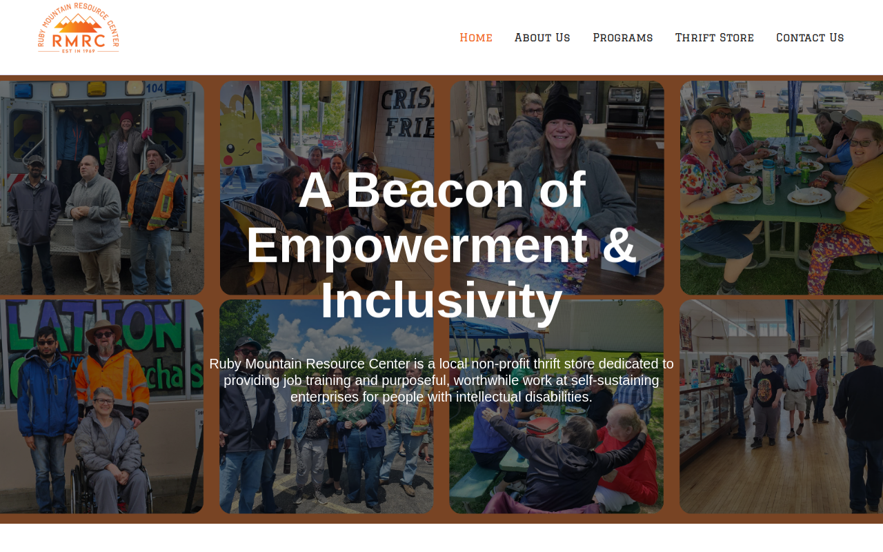 Ruby Mountain Resource Center website preview