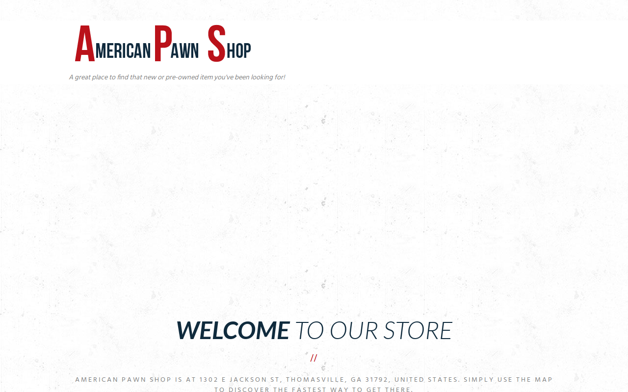 American Pawn Shop website preview