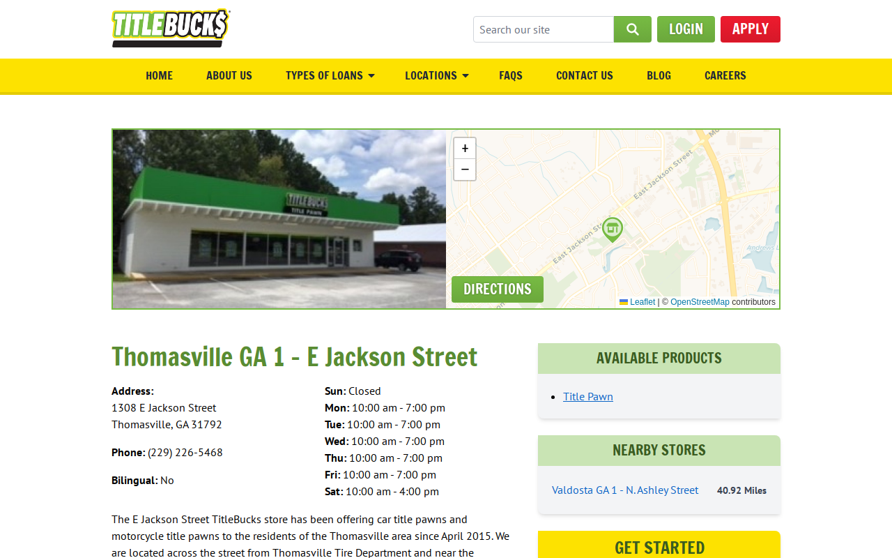 TitleBucks Title Pawns website preview