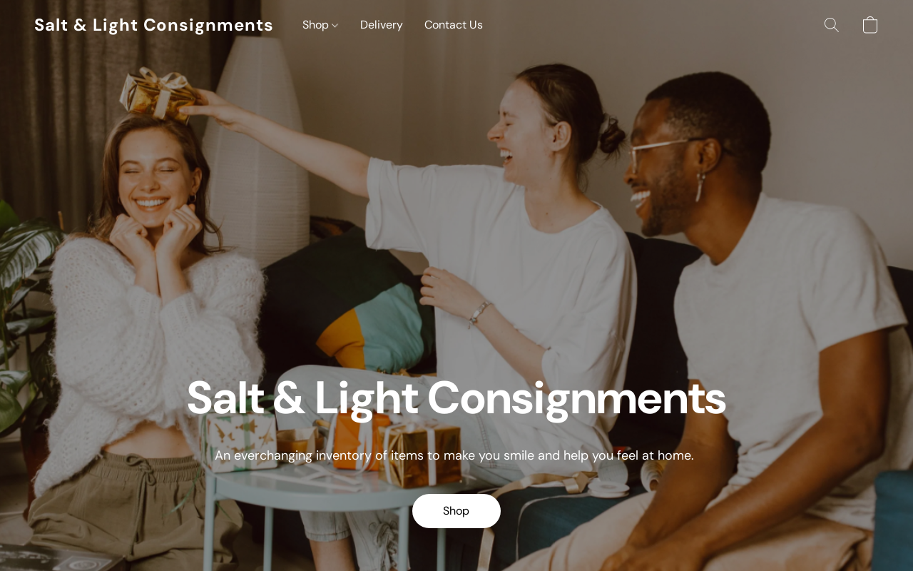 Salt.light.consignments website preview