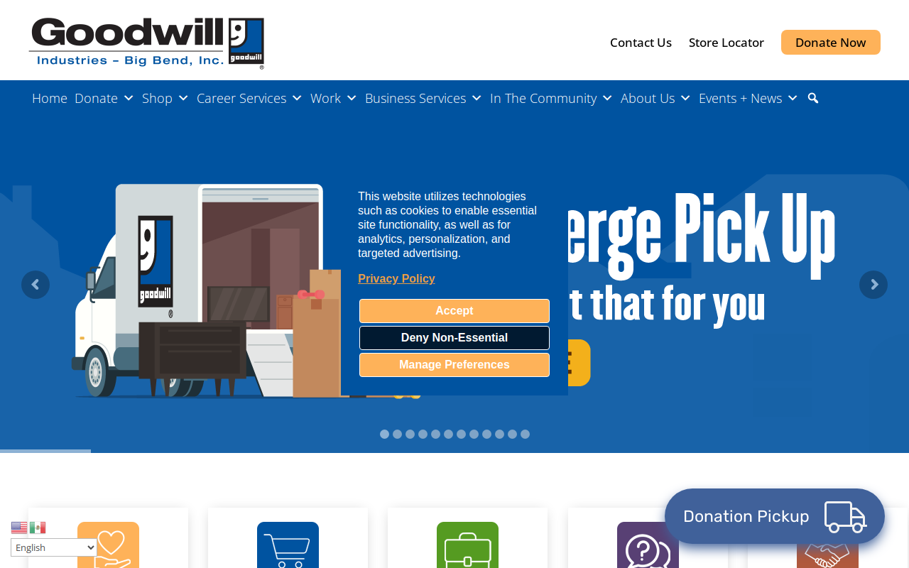 Goodwill Industries website preview
