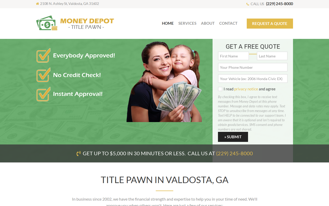 American Title Pawn website preview