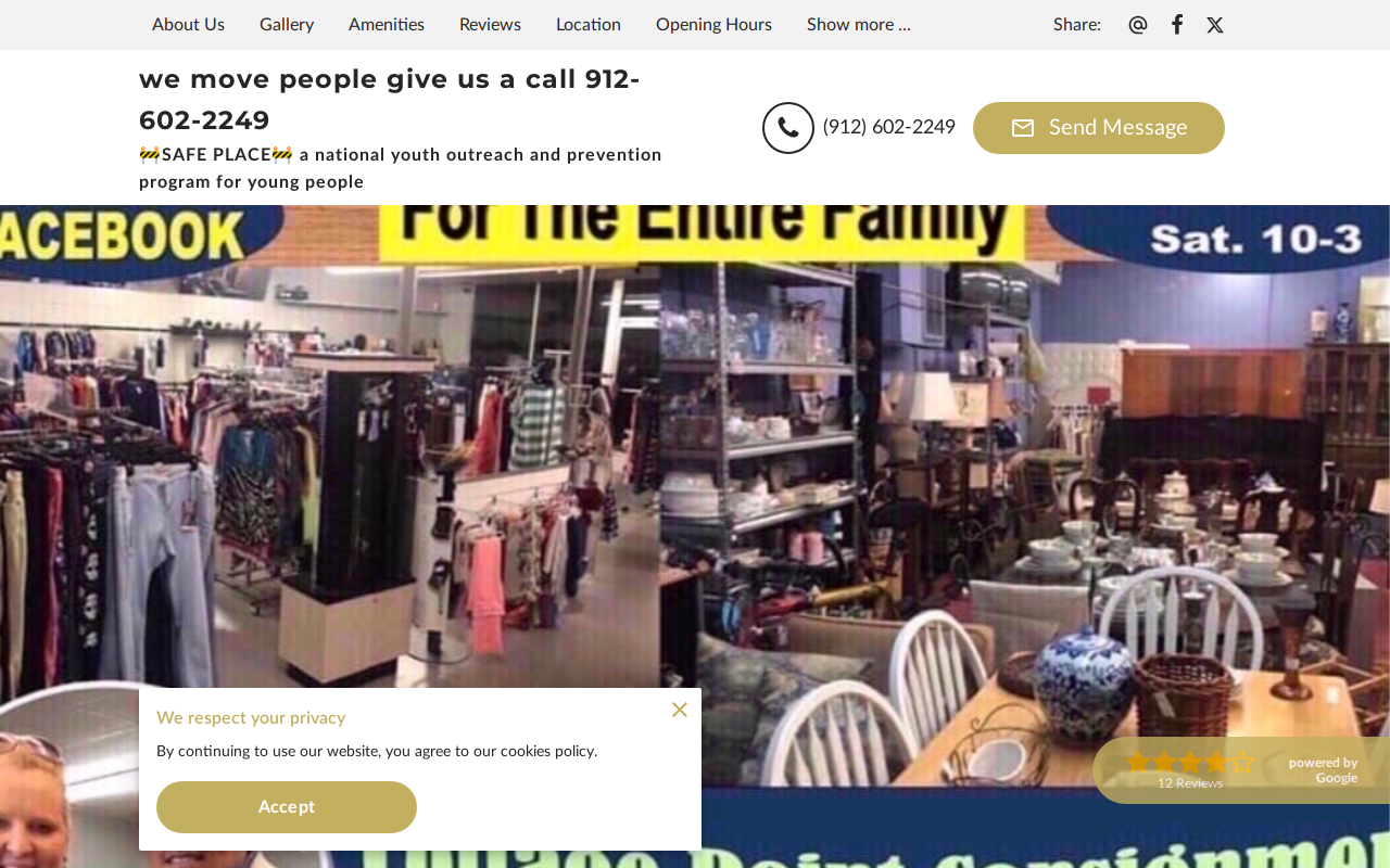 cottage point consignment website preview