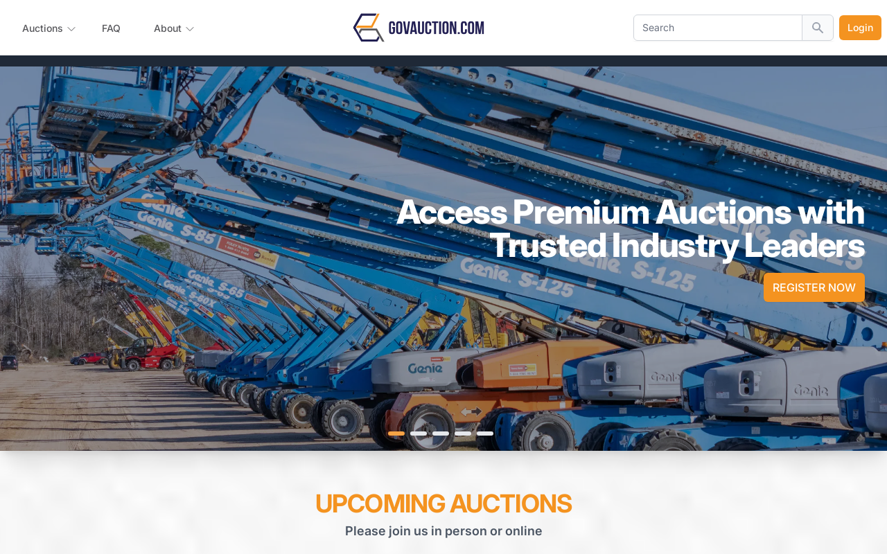 GovAuction website preview