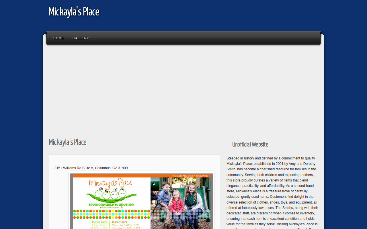 Mickaylas Place website preview