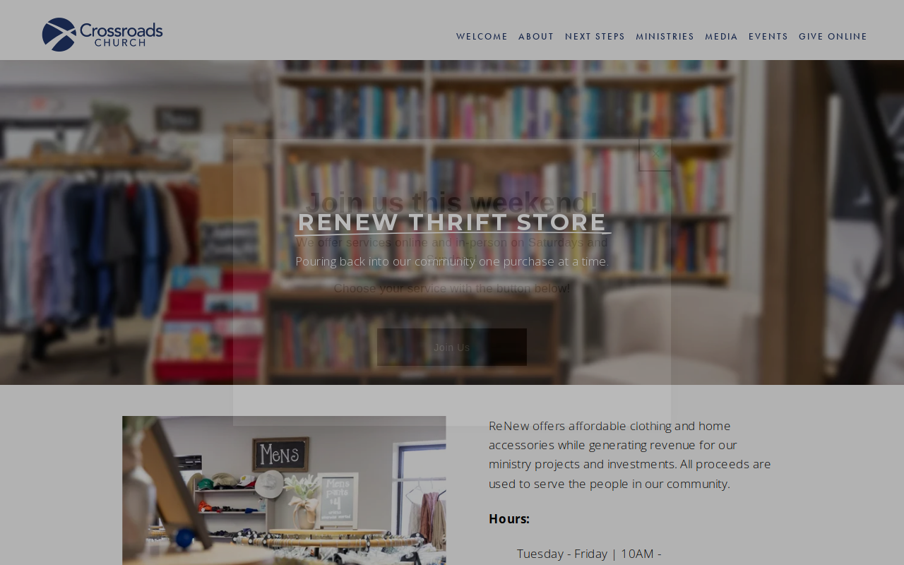 ReNew Thrift Store website preview