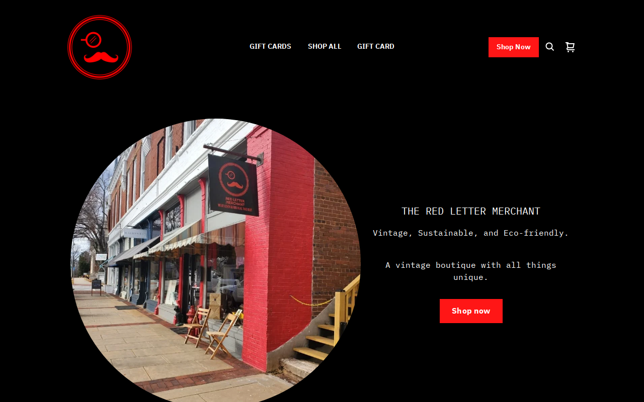 The Red Letter Merchant website preview