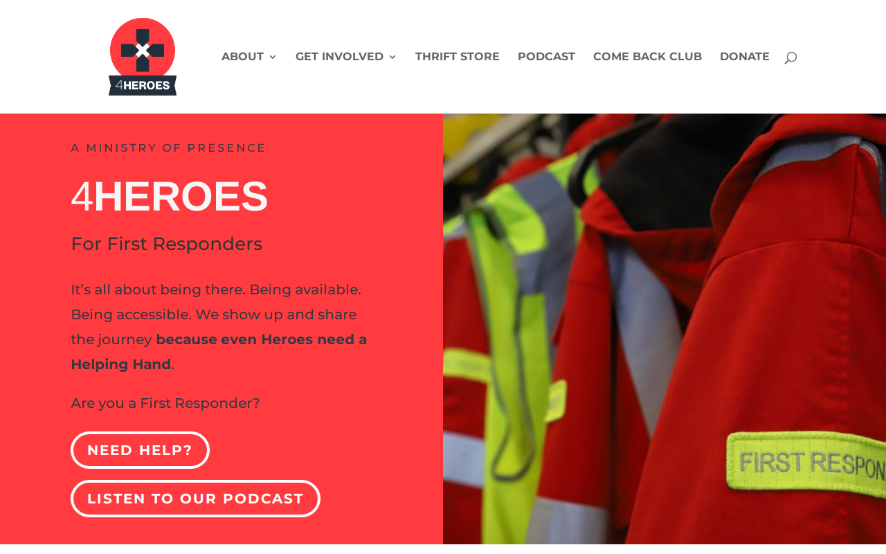 4Heroes Thrift Store website preview