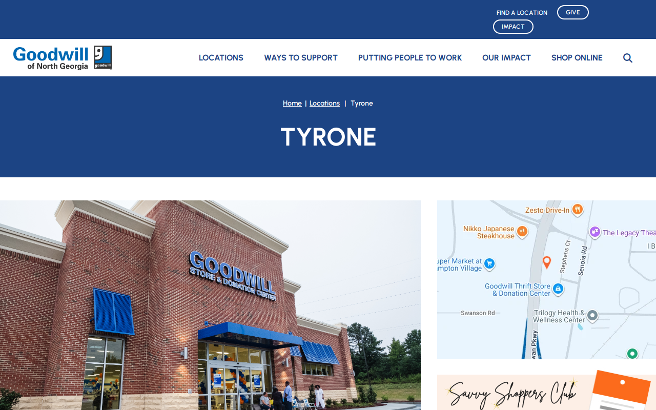 Goodwill Thrift Store and Donation Center website preview