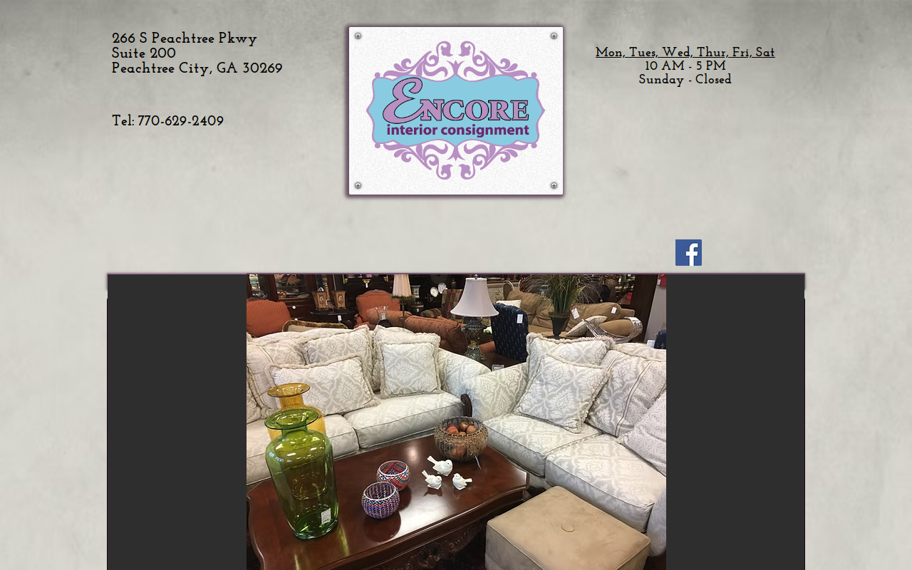 Encore Interior Consignment website preview