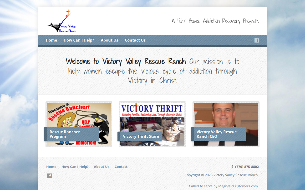 Victory Thrift website preview