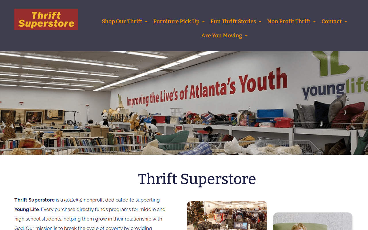 Thrift Superstore website preview