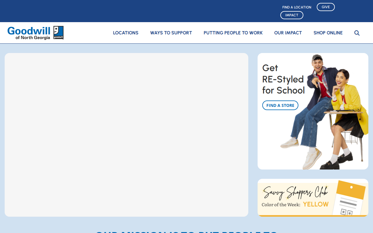 Goodwill Thrift Store & Donation Center website preview