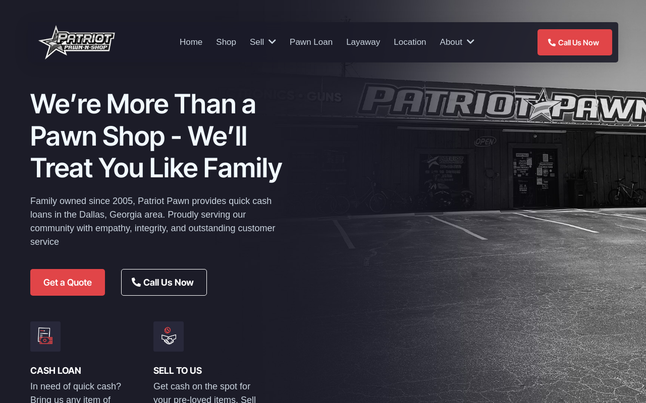 Patriot Pawn-N-Shop website preview