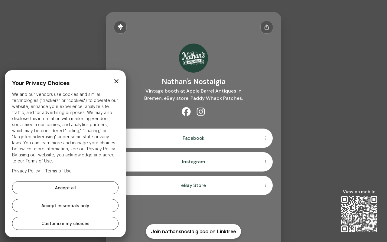 Nathan's Nostalgia website preview