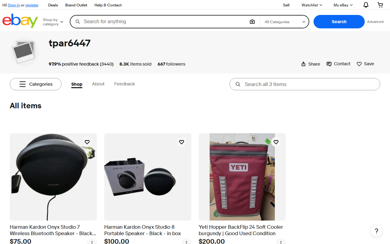 Andre's Thrifty 50 website preview