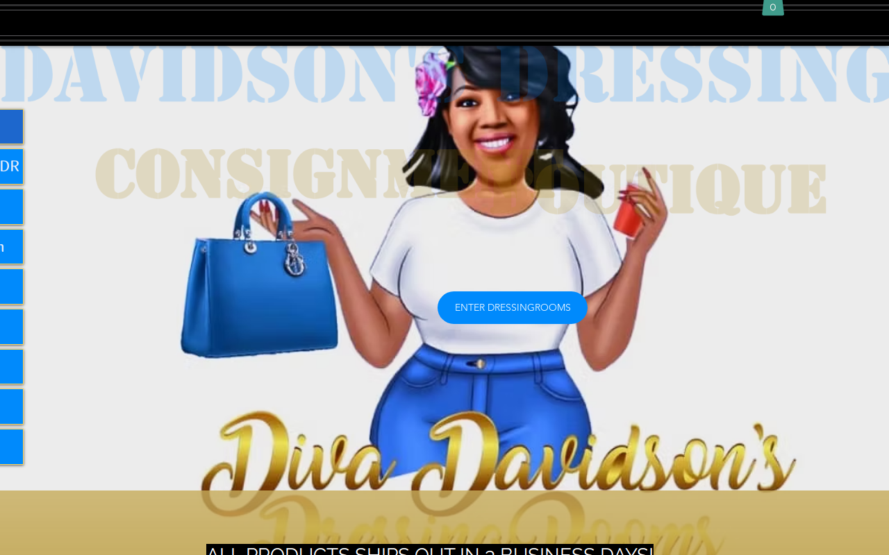 Diva Davidson's Dressingrooms website preview