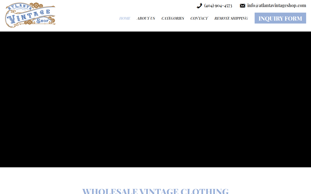 Atlanta Vintage Shop website preview