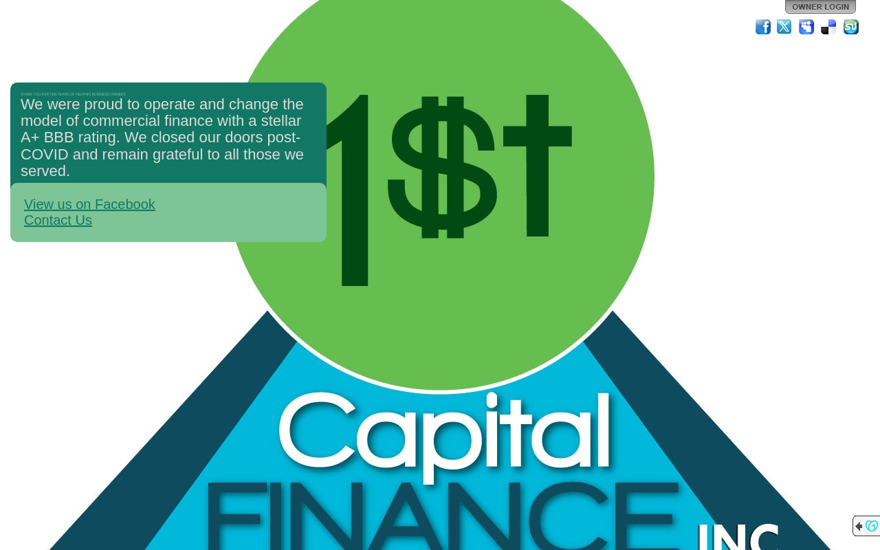 1st Capital Finance website preview