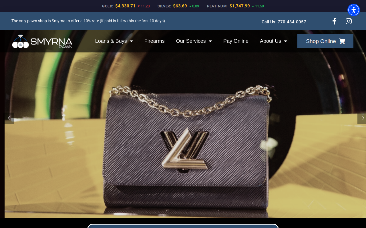 Smyrna Pawn Shop website preview