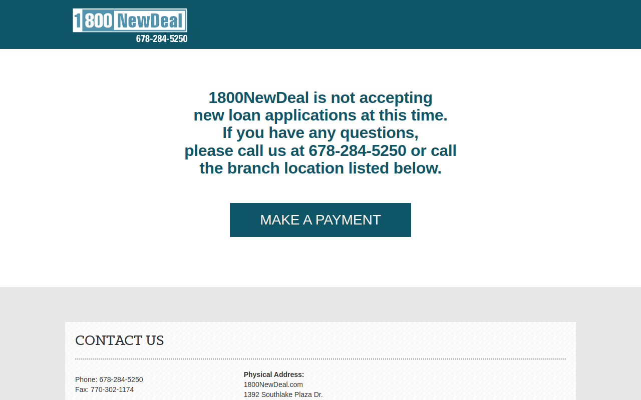 1800NewDeal website preview