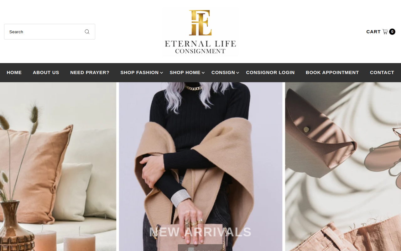 Eternal Life Consignment website preview