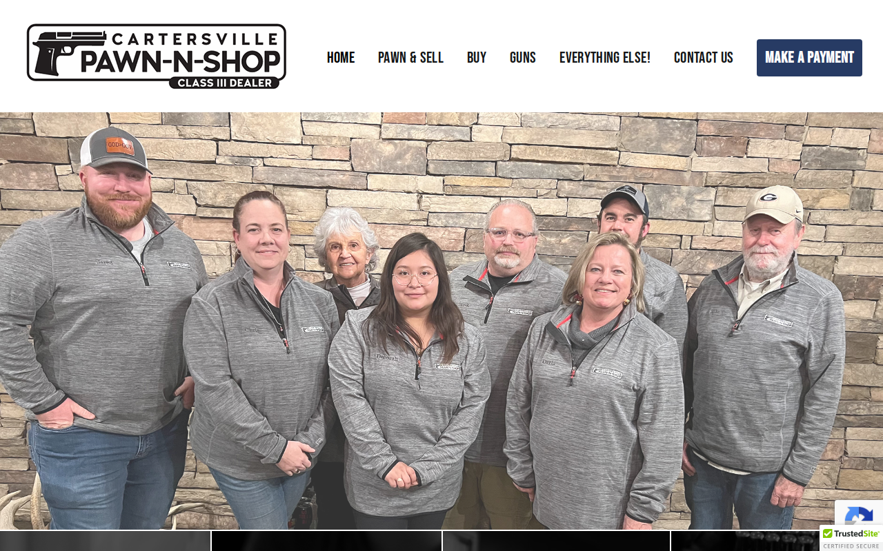 Cartersville Pawn n Shop, Inc website preview