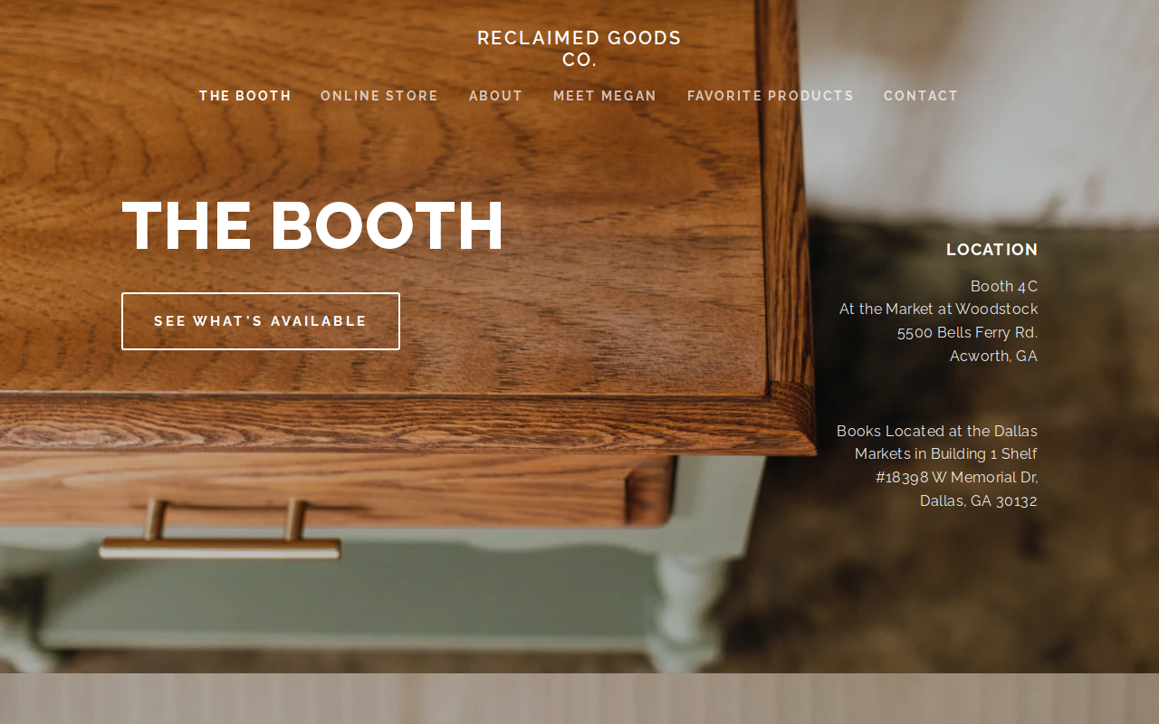 Reclaimed Goods Co. website preview