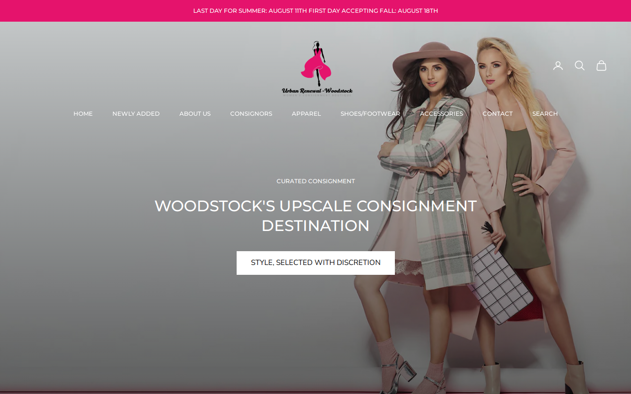 Urban Renewal Woodstock website preview