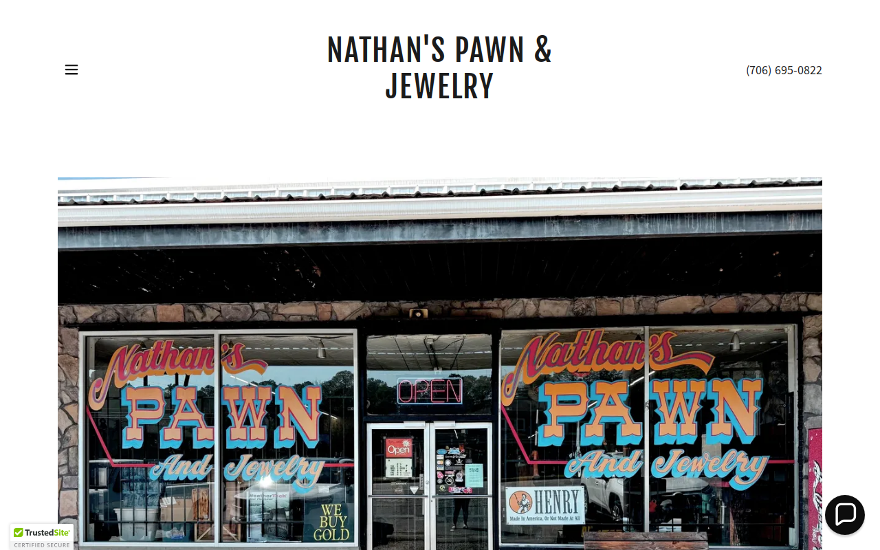 Nathan's Pawn & Jewelry website preview