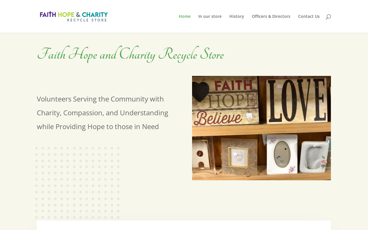 Faith Hope and Charity Recycle Store website preview