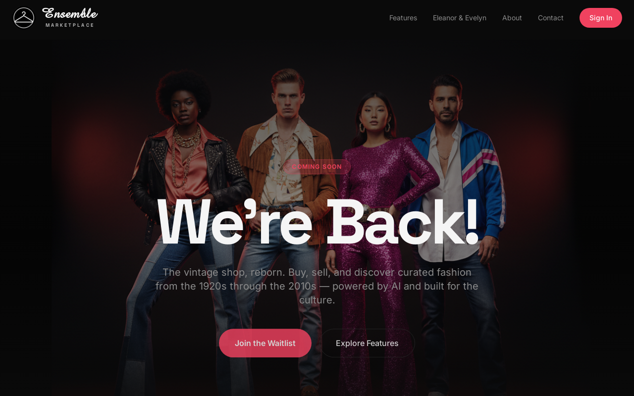 Ensemble Stores website preview
