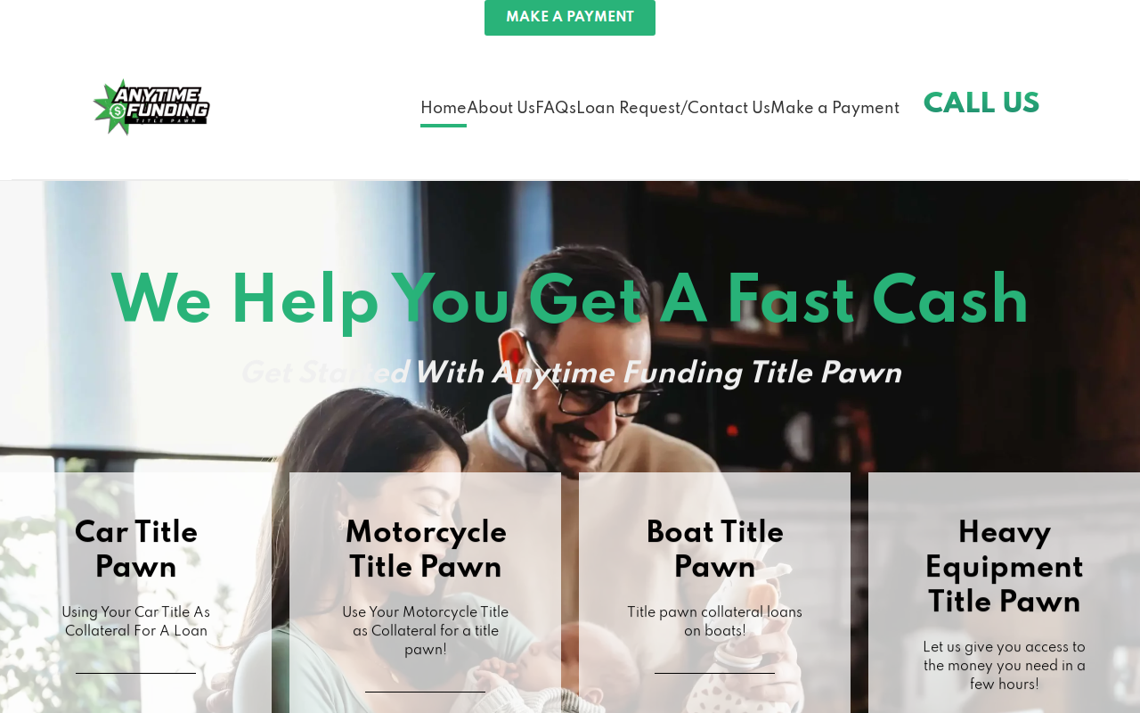 Anytime Funding Title Pawn website preview