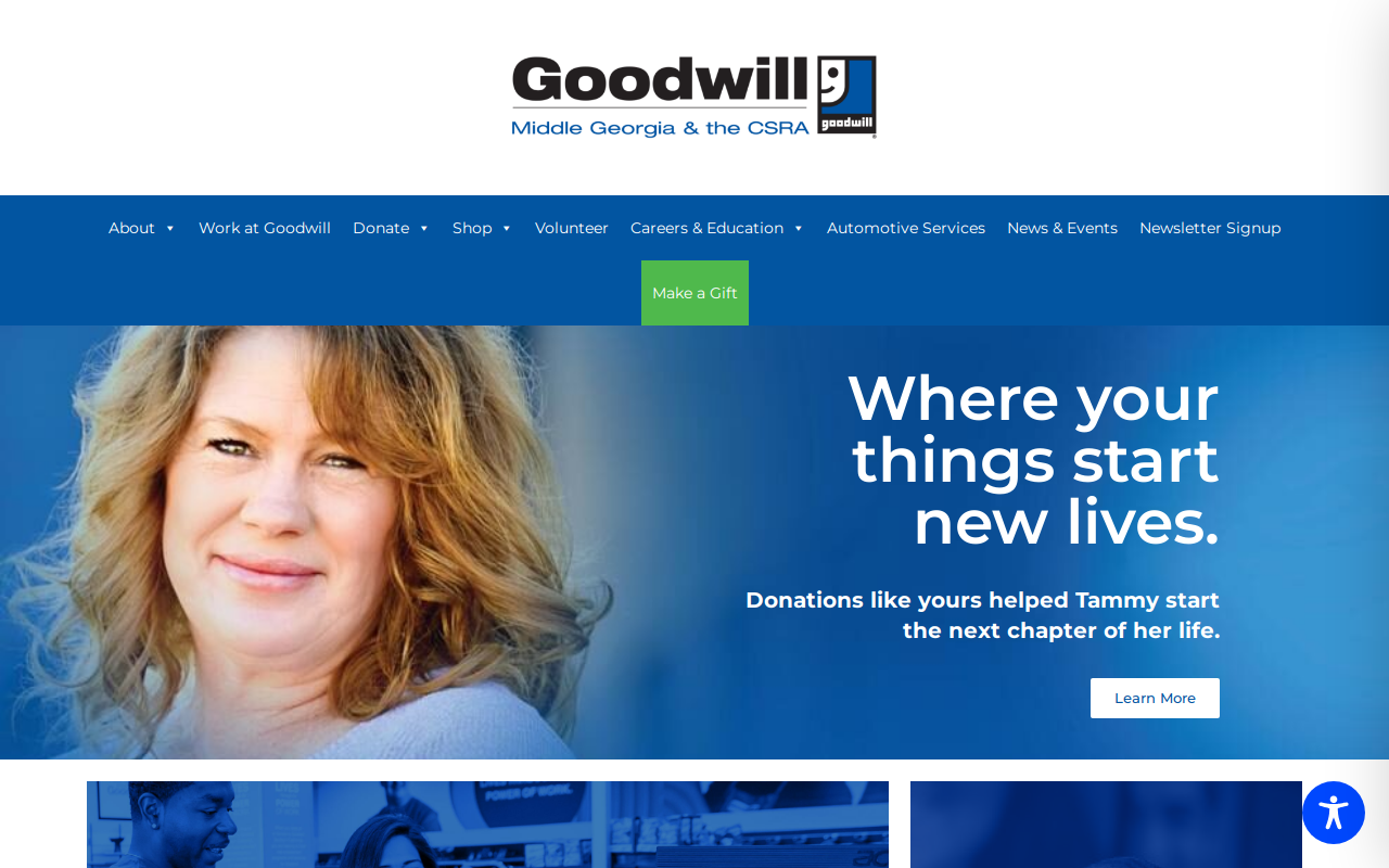 Goodwill Store and Donation Drive-Thru website preview